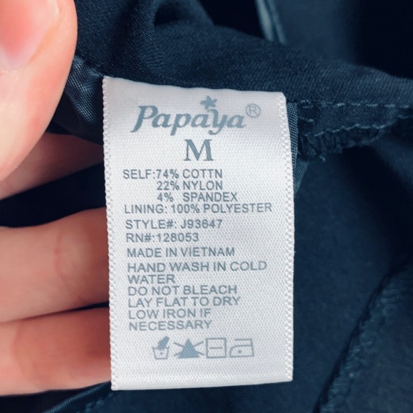 Papaya black stretch one-button Blazer Sz S/M juniors fitted business casual - Picture 9 of 16